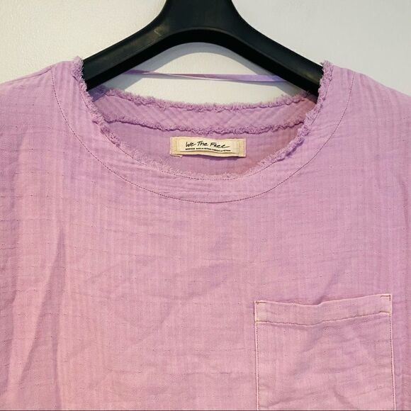 We the Free Lavender Palo Alto Top Blouse Size Medium - Picture 8 of 10